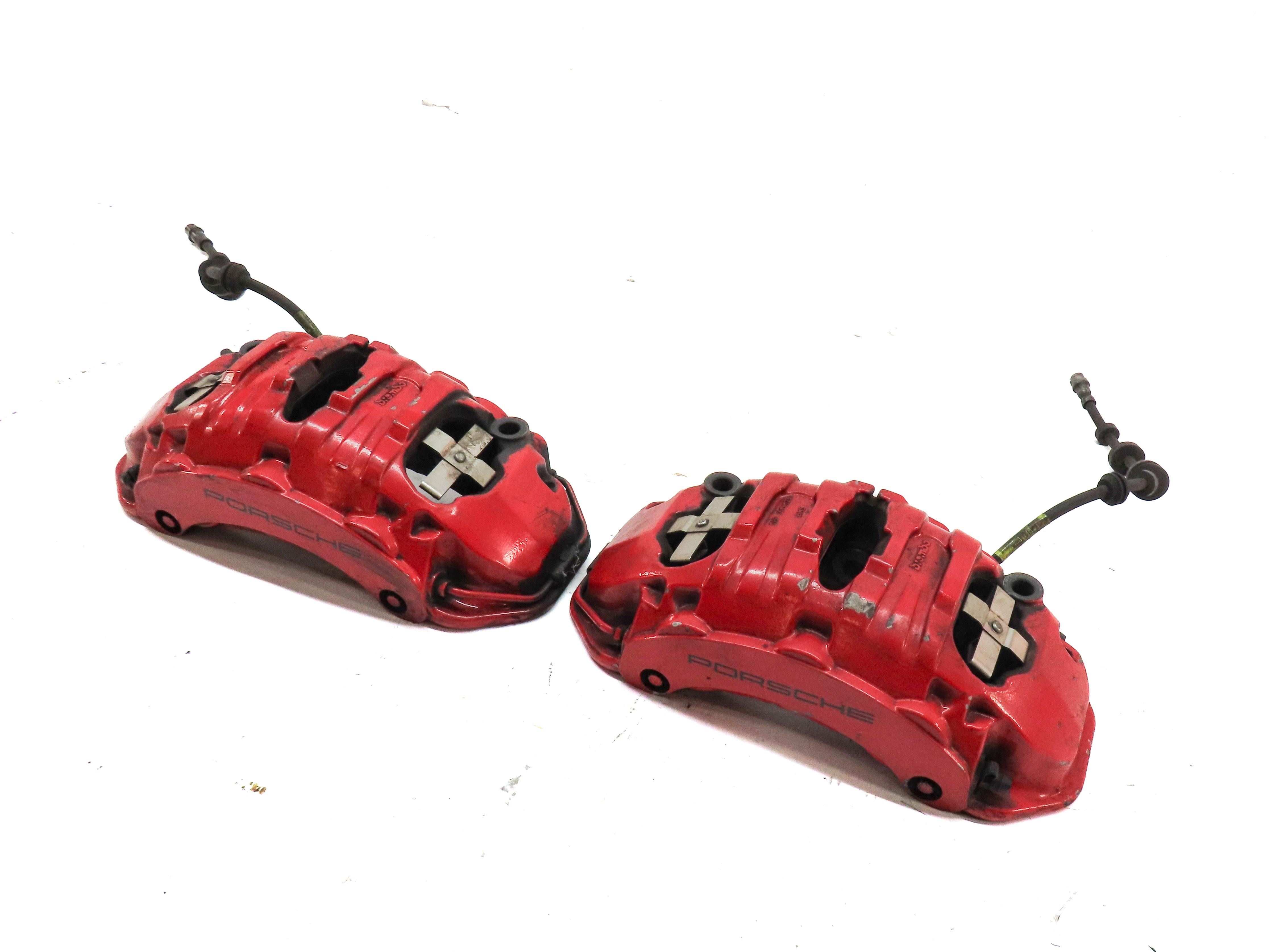 15-18 MACAN S (95B) FRONT LEFT & RIGHT BRAKE CALIPER SET-2 (I1LB - I1LF 13.77") — exact item pictured